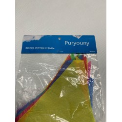 Puryouny Colorful Banners and Flags of Textile – Vibrant Decor for Celebrations, Parties, and Events